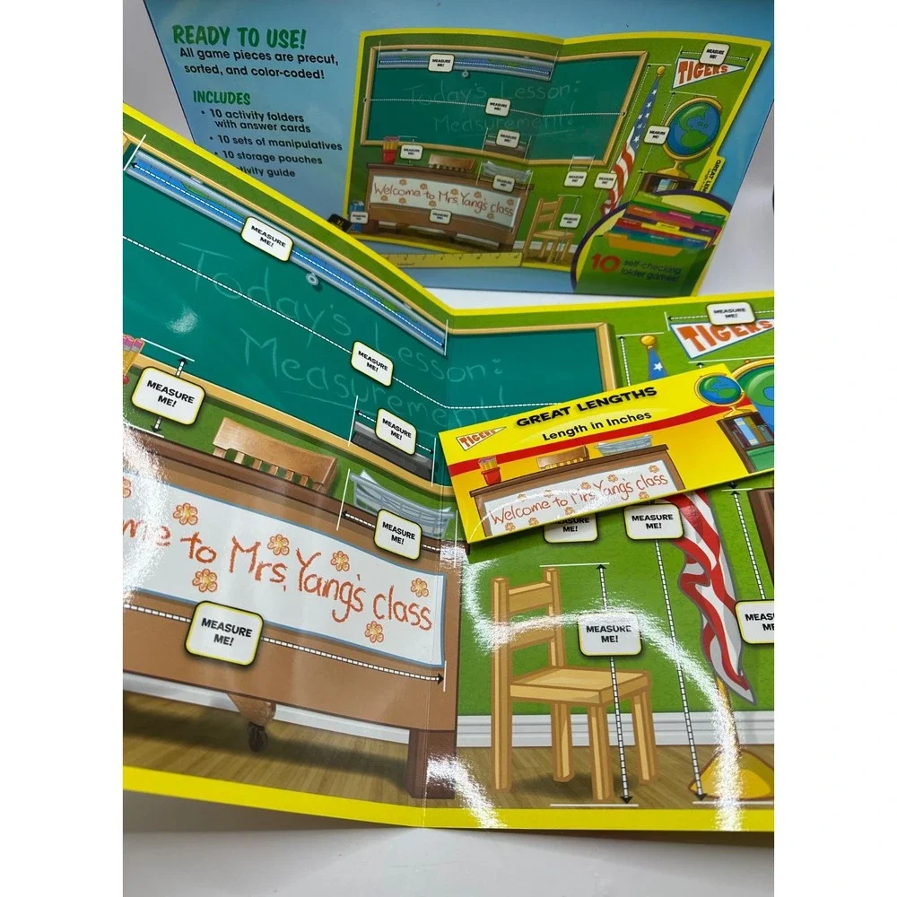 Lakeshore Learning Time & Measurement Elementary Folder Games Grades 2-3 COMPLET